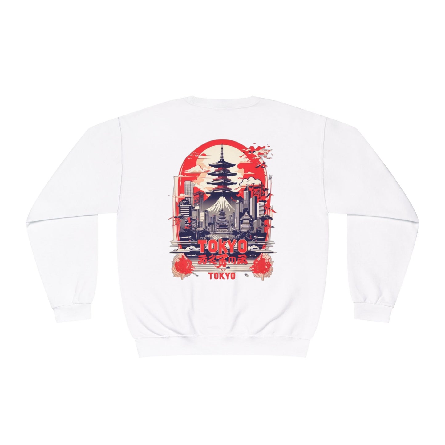 Tokyo Skyline Graphic Crewneck Sweatshirt, Travel Gift, Streetwear Apparel, Cozy Fashion