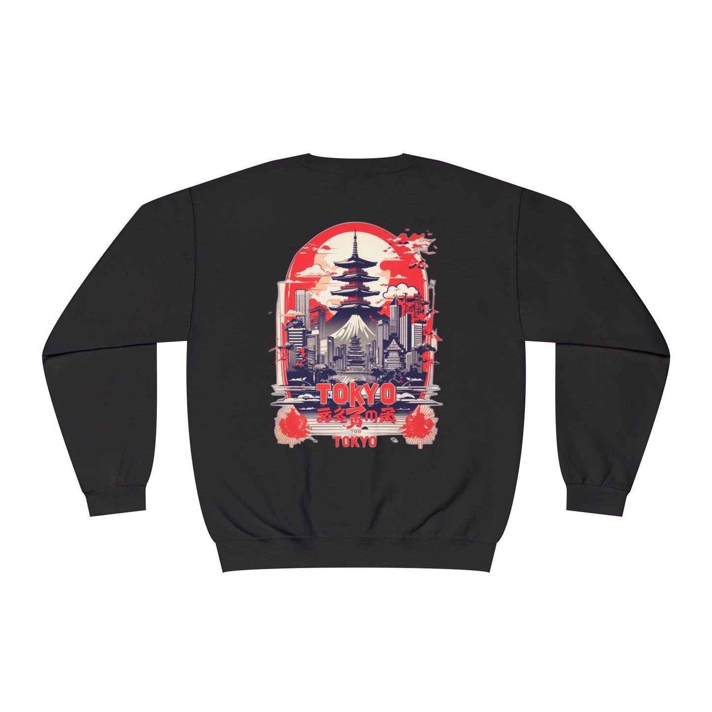 Tokyo Skyline Graphic Crewneck Sweatshirt, Travel Gift, Streetwear Apparel, Cozy Fashion