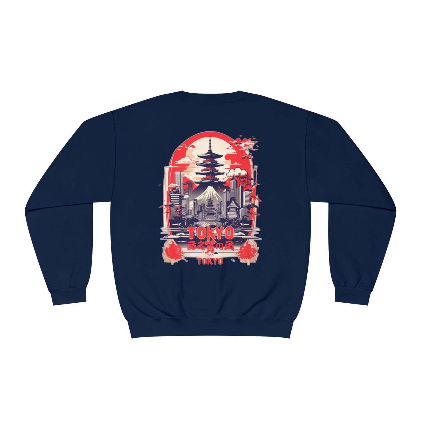 Tokyo Skyline Graphic Crewneck Sweatshirt, Travel Gift, Streetwear Apparel, Cozy Fashion