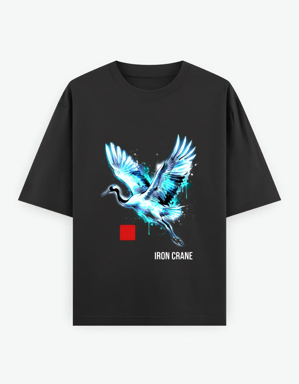 Iron Crane Glow Watercolour Oversized Tee