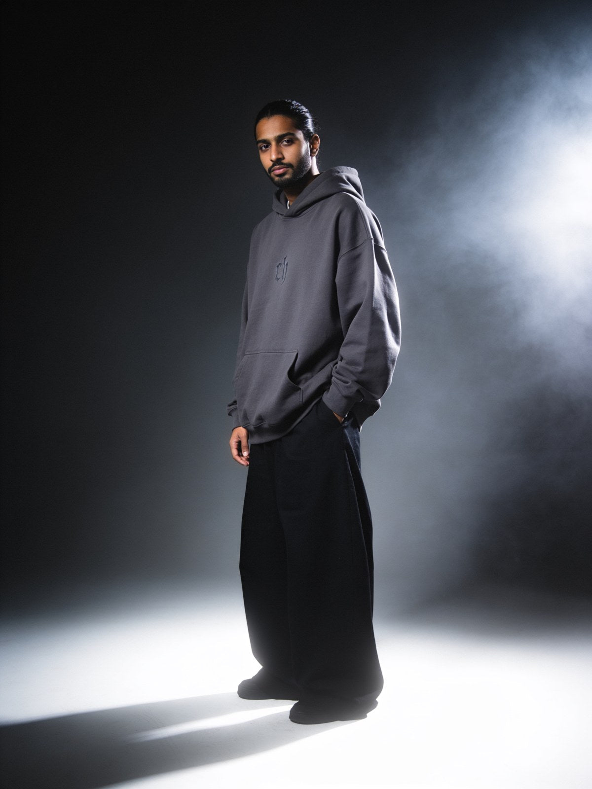 Model wearing an oversized premium hoodie — Jackets and Hoodies collection