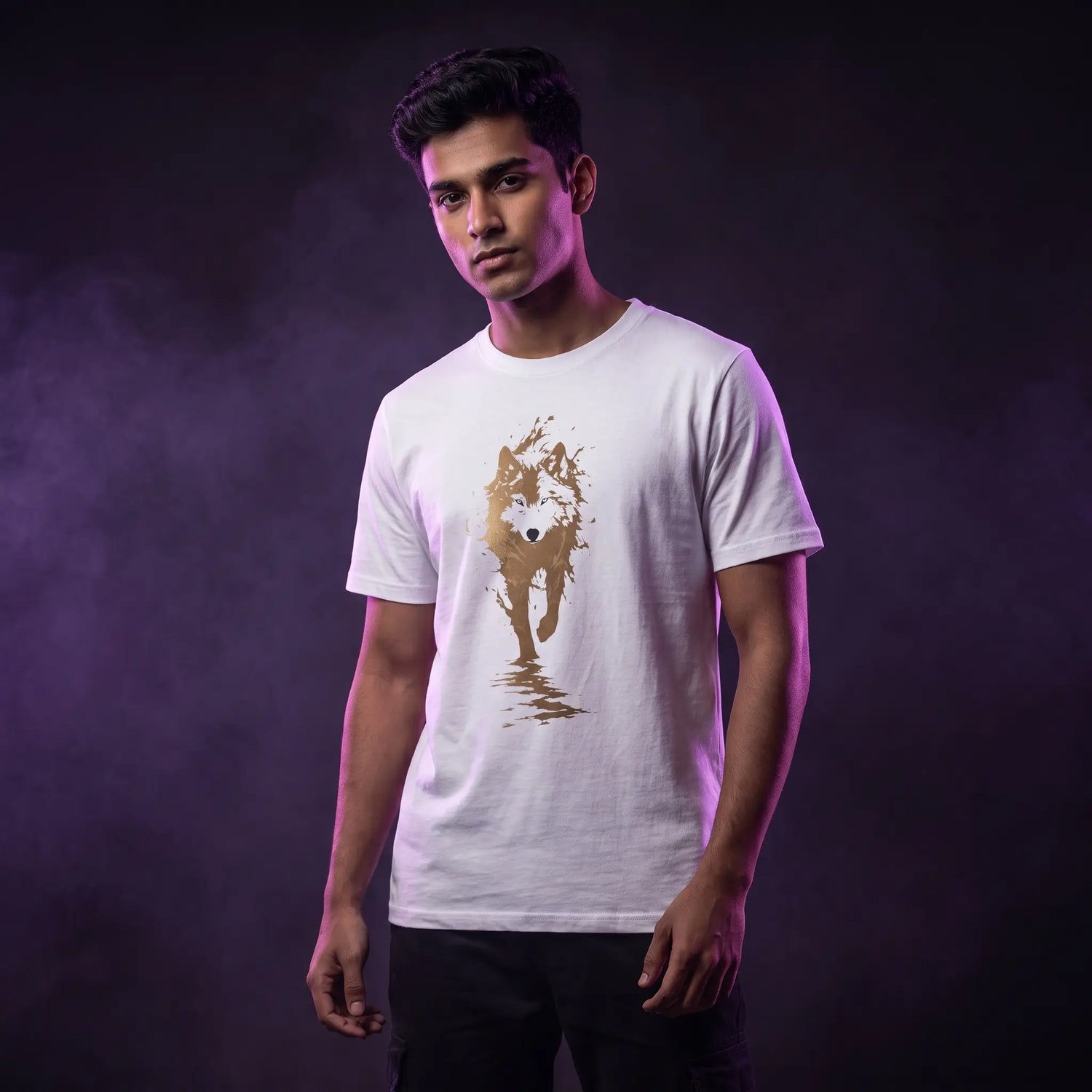 Animal streetwear — wolf graphic tee