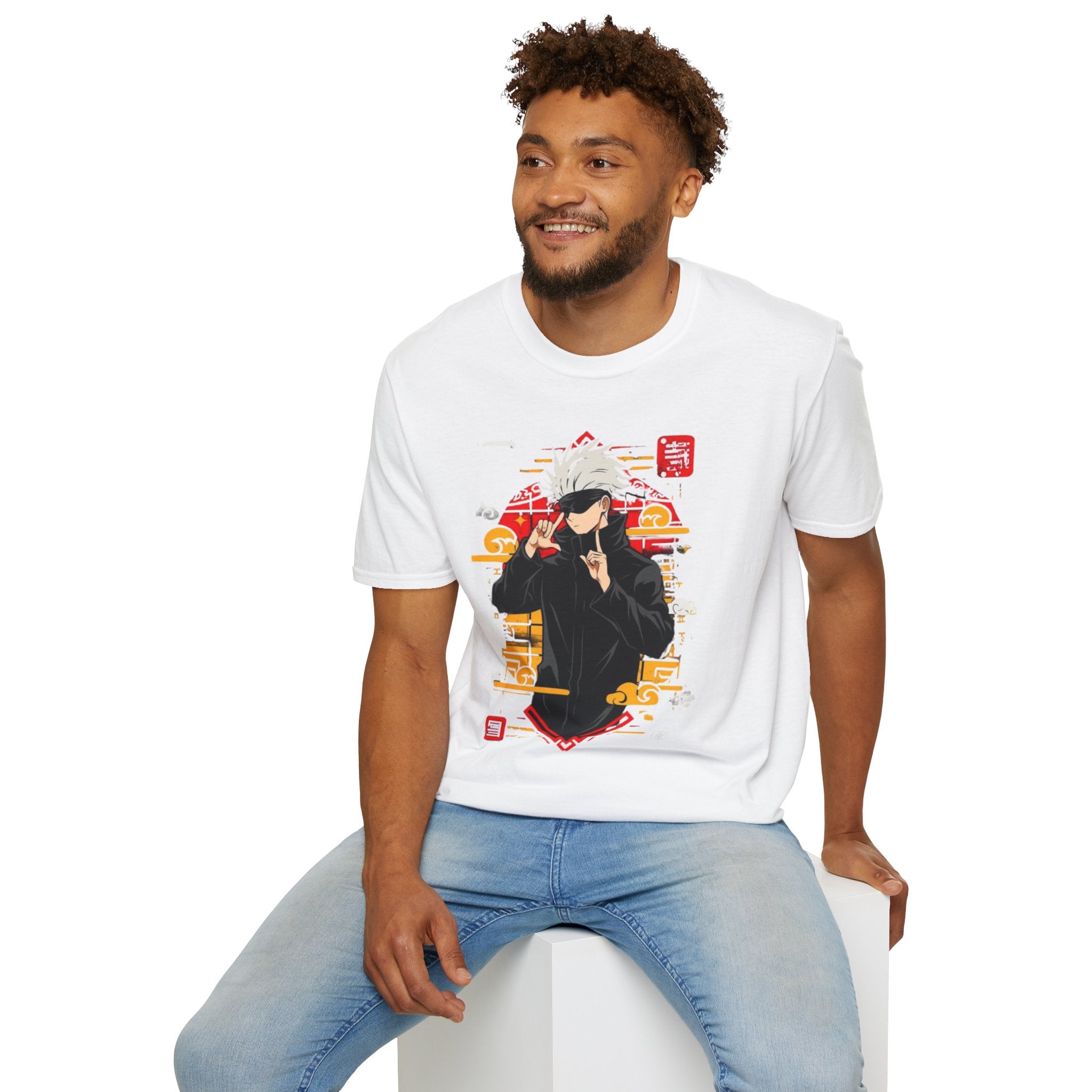 Anime Jujutsu Sorcerer Graphic T-Shirt — Cool Masked Character Design