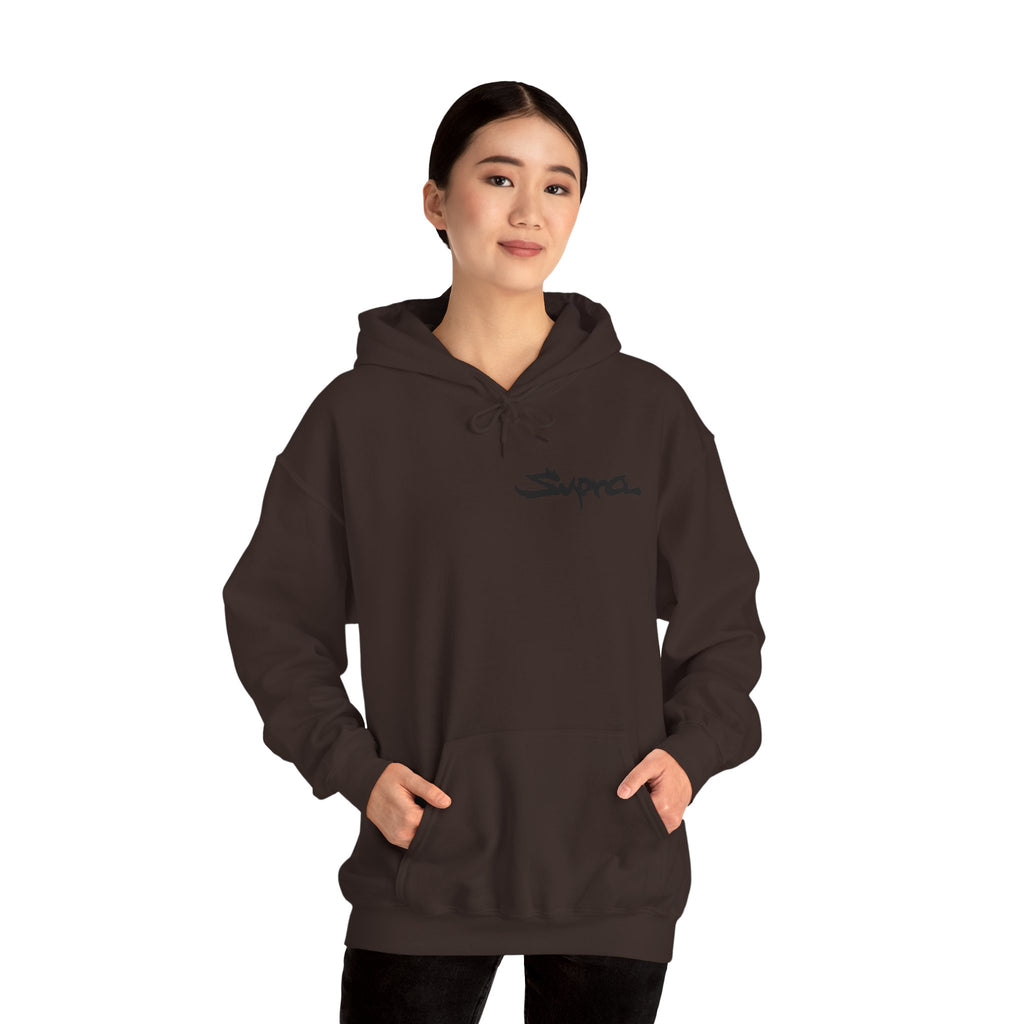 Supra Car Hoodie — Orange Supra Graphic Pullover