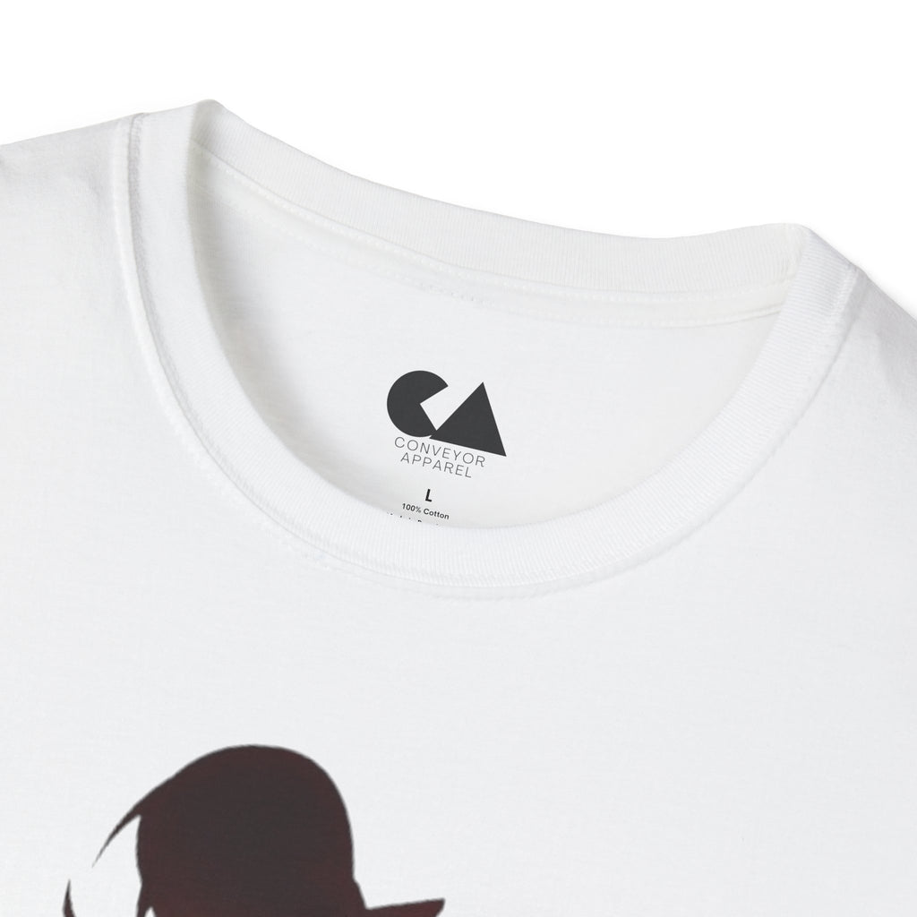 T-Shirt — Samurai Silhouette at Red Moon (Bats & Japanese Script)