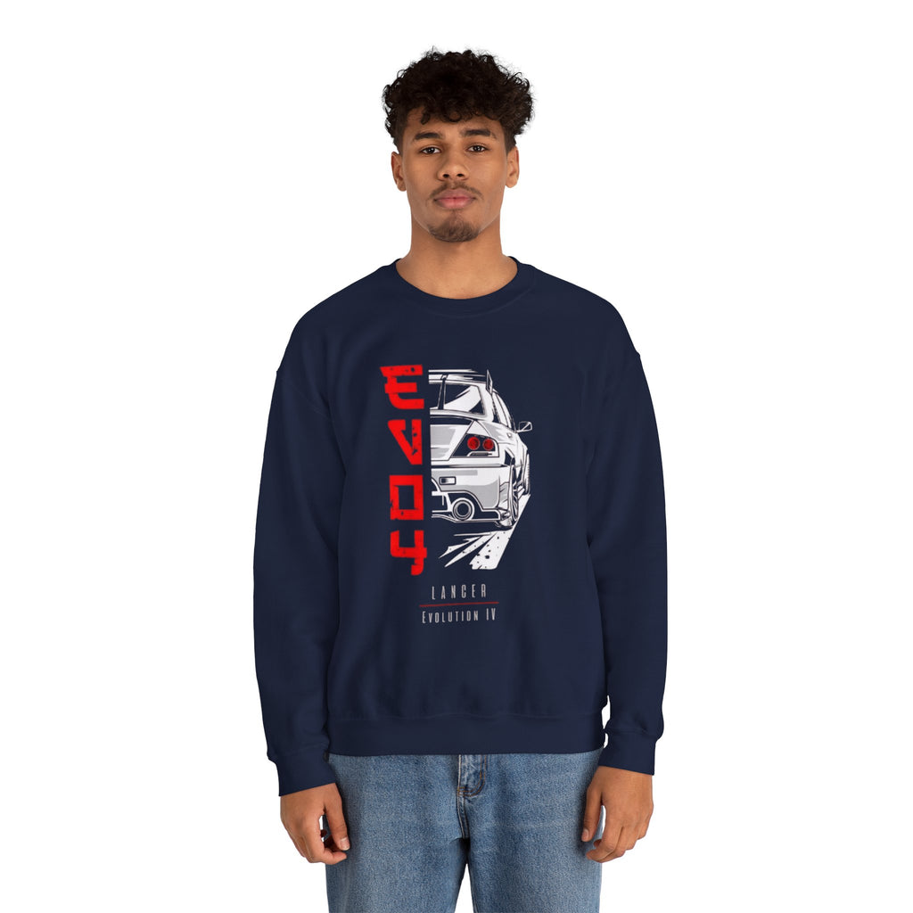 Evolution IV Racer Crewneck Sweatshirt — JDM Street Racing Graphic