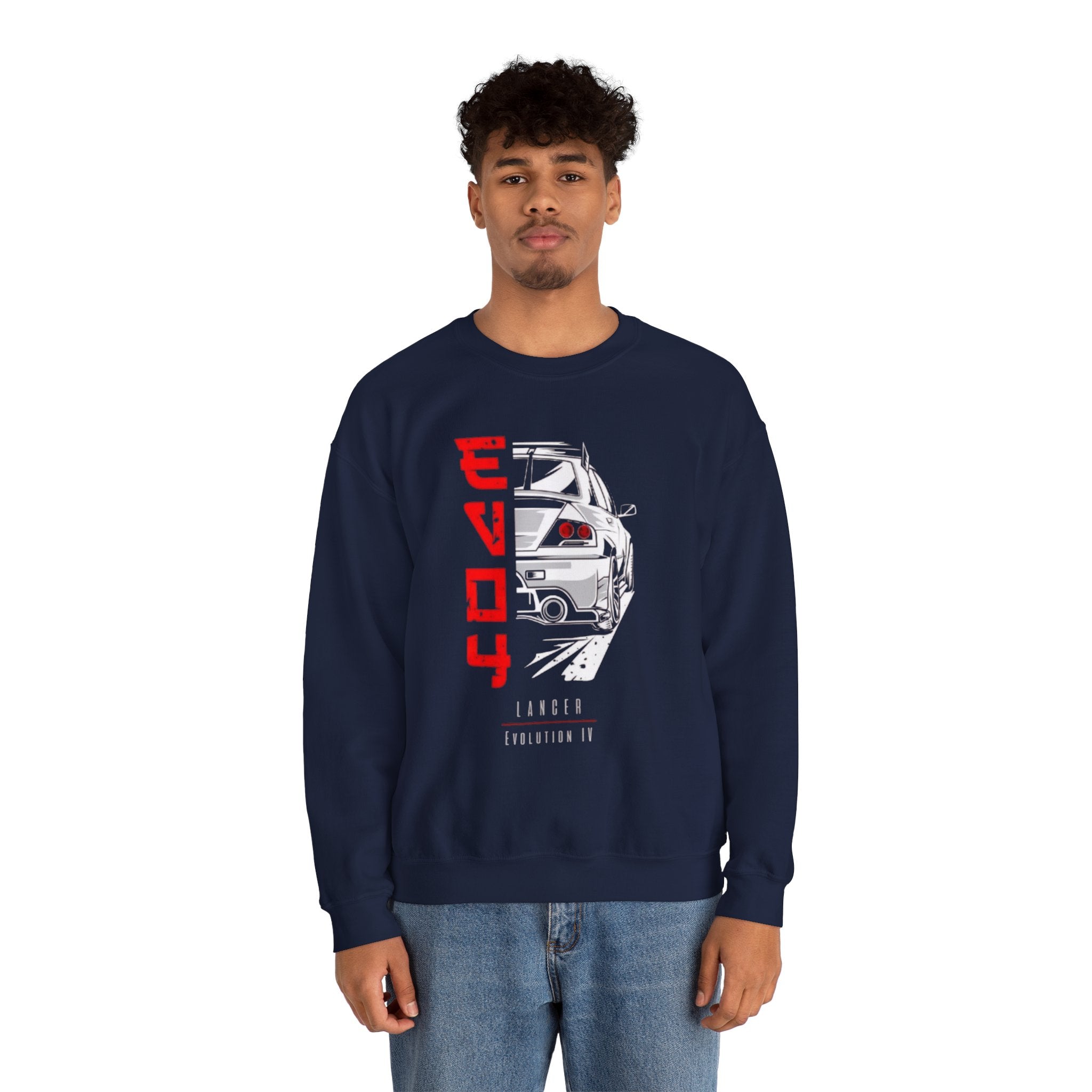 Evolution IV Racer Crewneck Sweatshirt — JDM Street Racing Graphic