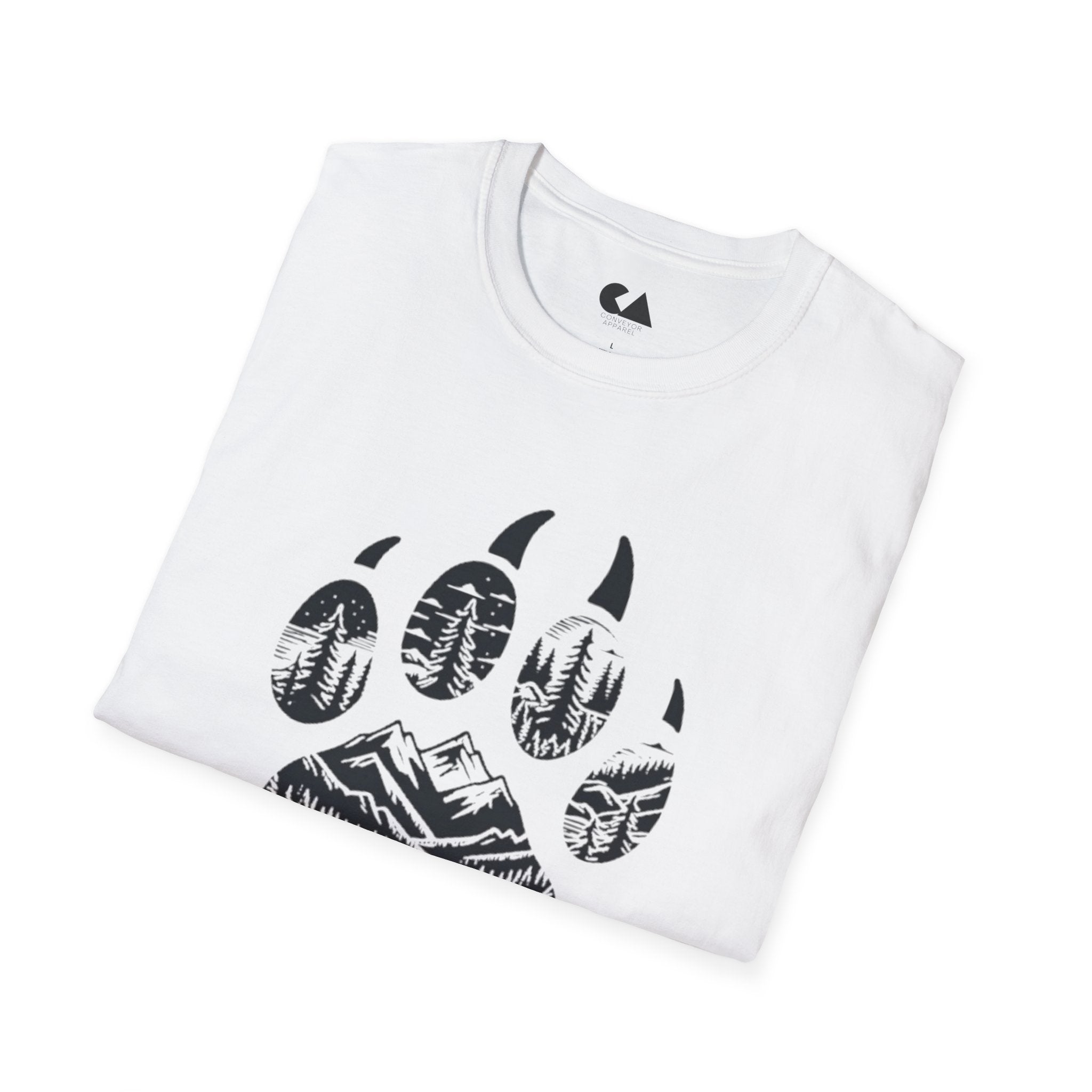 Stay Wild Bear Paw T-Shirt — Nature Mountain Forest Graphic Tee
