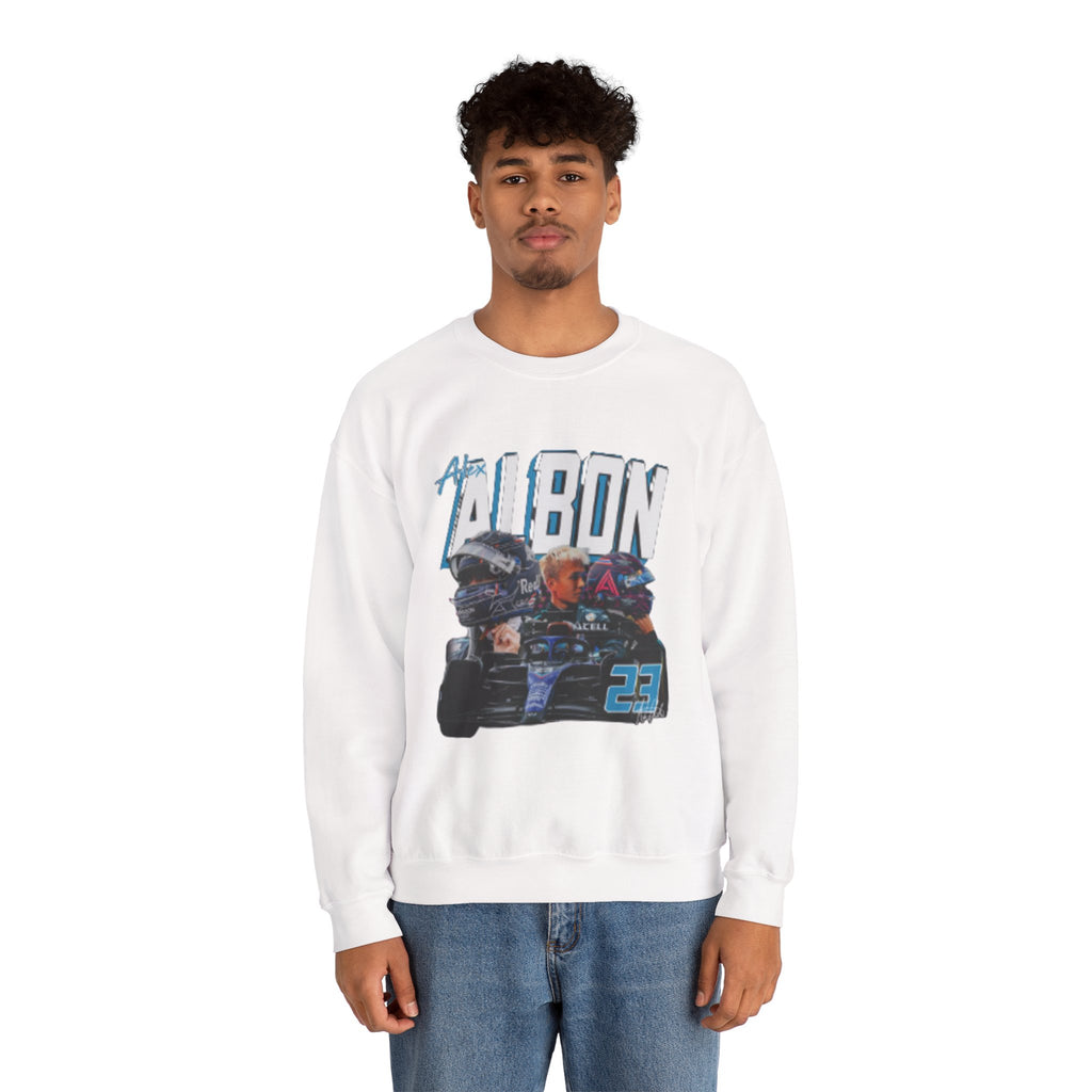 Racing Driver Crewneck Sweatshirt — 'Albon' Graphic Race Car Design