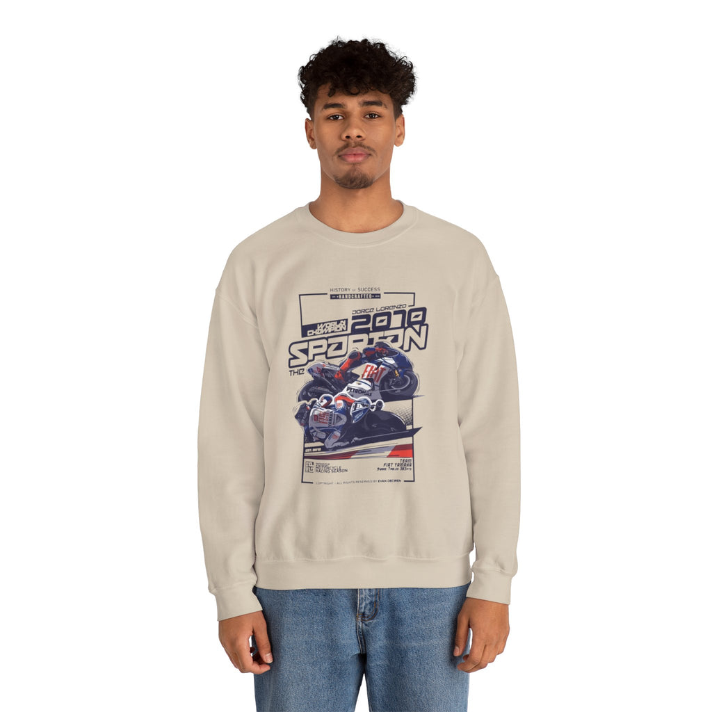 Moto GP Crewneck Sweatshirt — '2079 Spartan' Vintage Racing Design