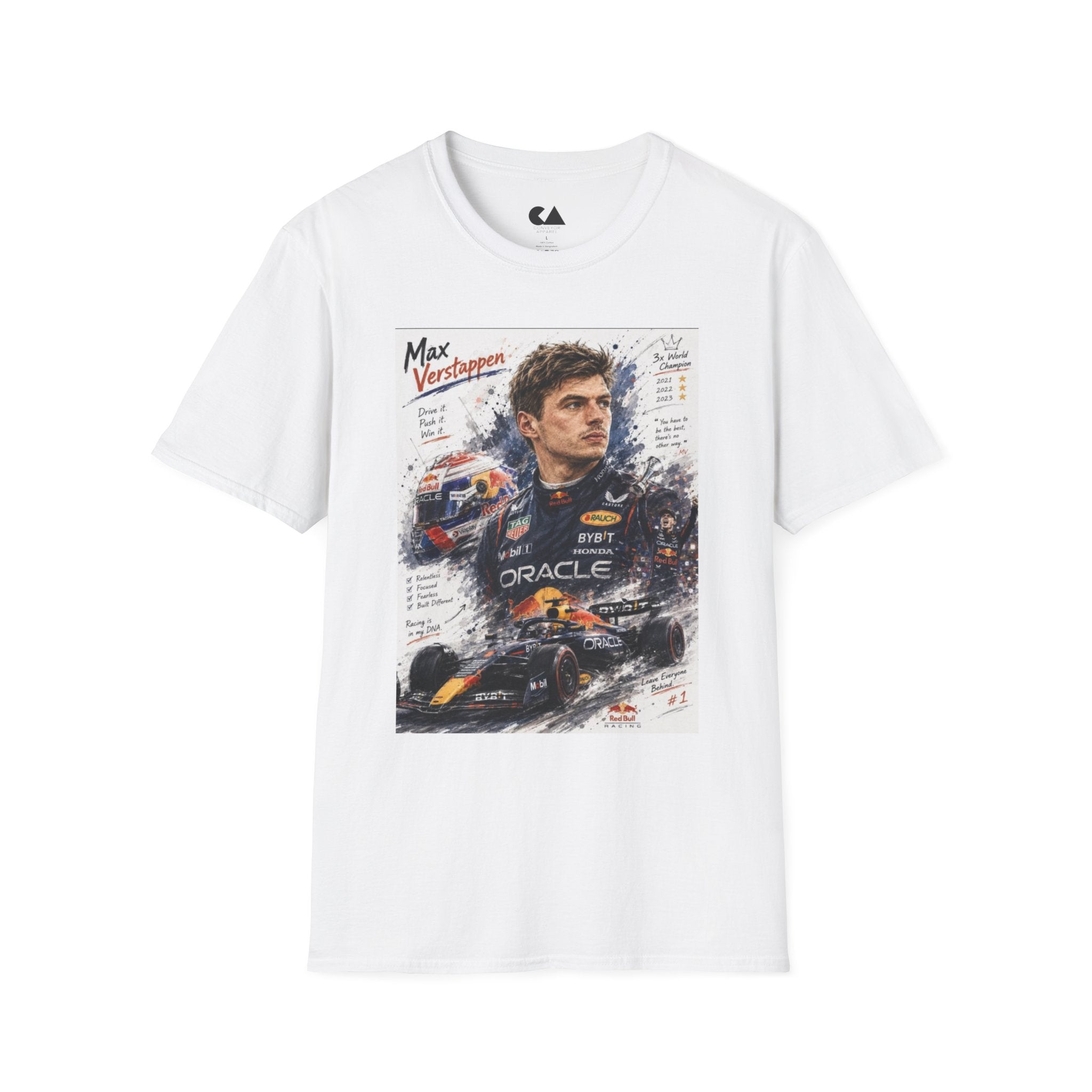 Max Verstappen Portrait T-Shirt — Formula 1 Racing Fan Tee