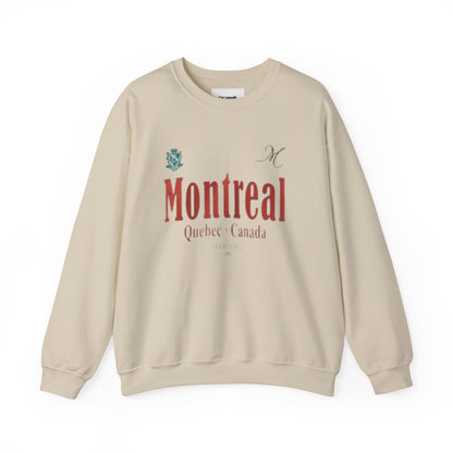 Montreal Inspired Unisex Crewneck Sweatshirt - Cozy, Casual Wear for Travelers, Souvenir Gift, Perfect for Holidays