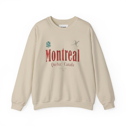 Montreal Inspired Unisex Crewneck Sweatshirt - Cozy, Casual Wear for Travelers, Souvenir Gift, Perfect for Holidays