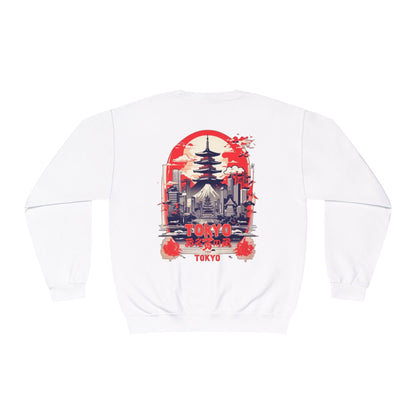 Tokyo Skyline Graphic Crewneck Sweatshirt, Travel Gift, Streetwear Apparel, Cozy Fashion