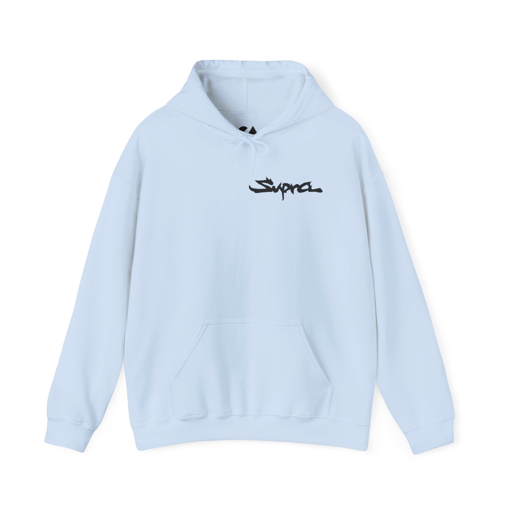 Supra Car Hoodie — Orange Supra Graphic Pullover