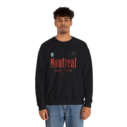 Montreal Inspired Unisex Crewneck Sweatshirt - Cozy, Casual Wear for Travelers, Souvenir Gift, Perfect for Holidays