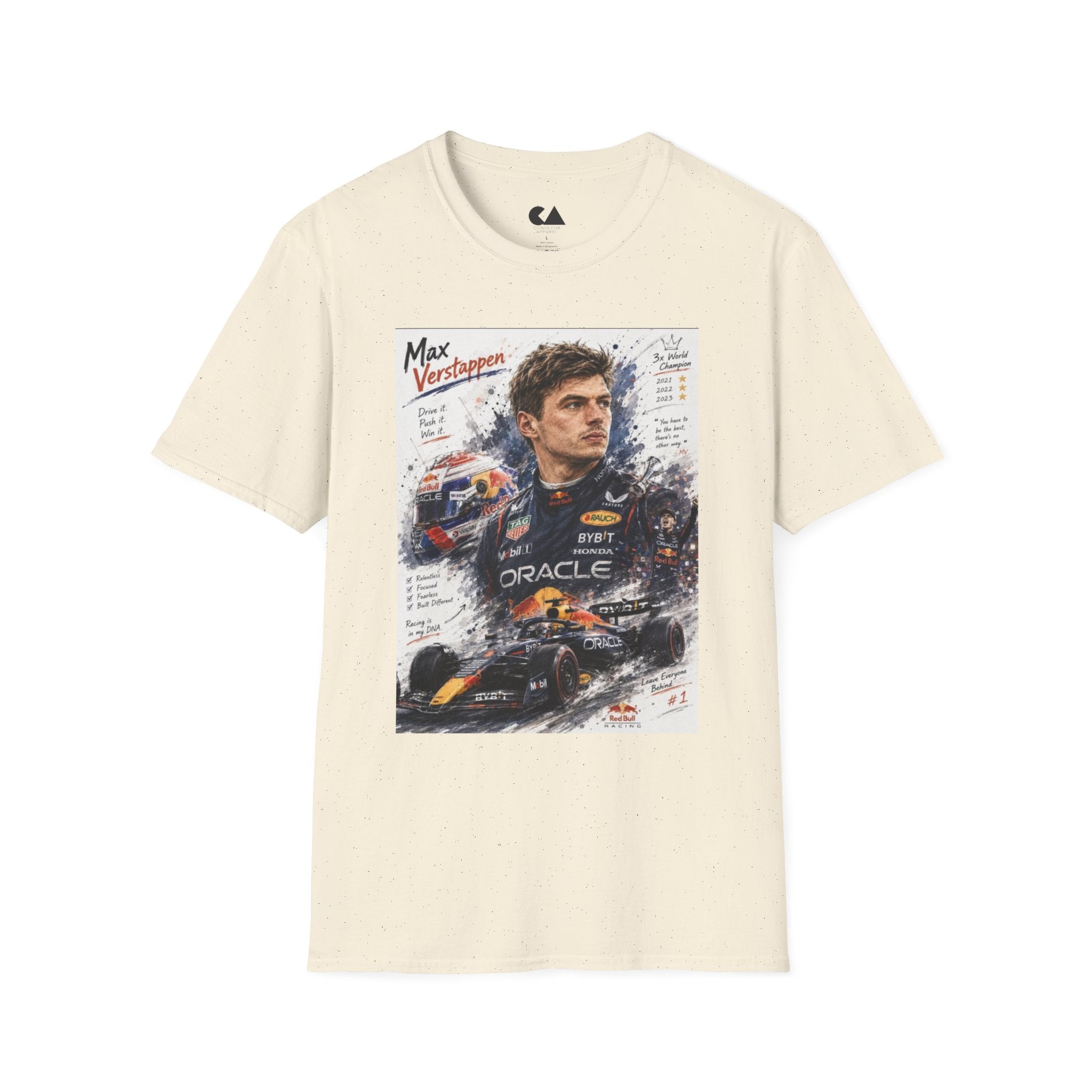 Max Verstappen Portrait T-Shirt — Formula 1 Racing Fan Tee