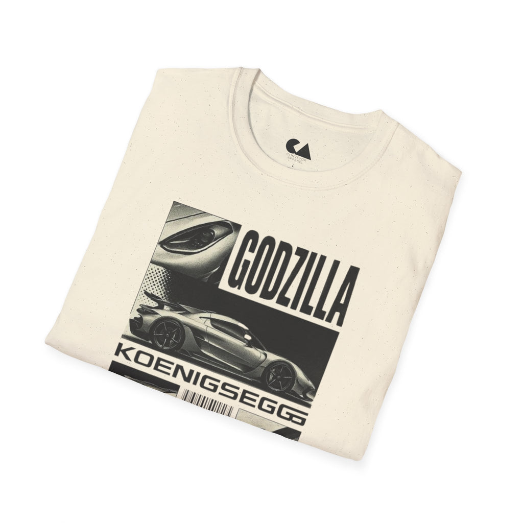 Godzilla Koenigsegg Supercar T‑Shirt — Performance Car Graphic Tee