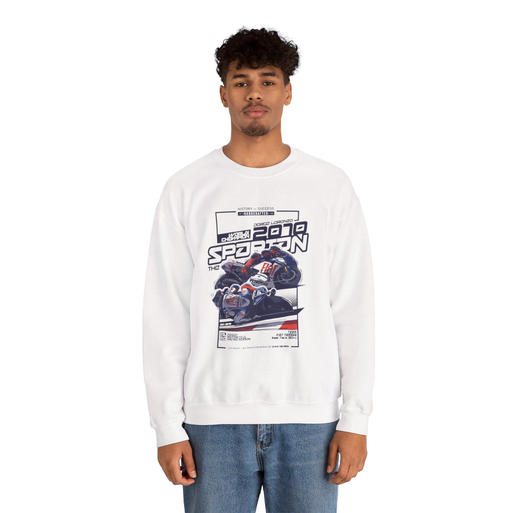 Moto GP Crewneck Sweatshirt — '2079 Spartan' Vintage Racing Design