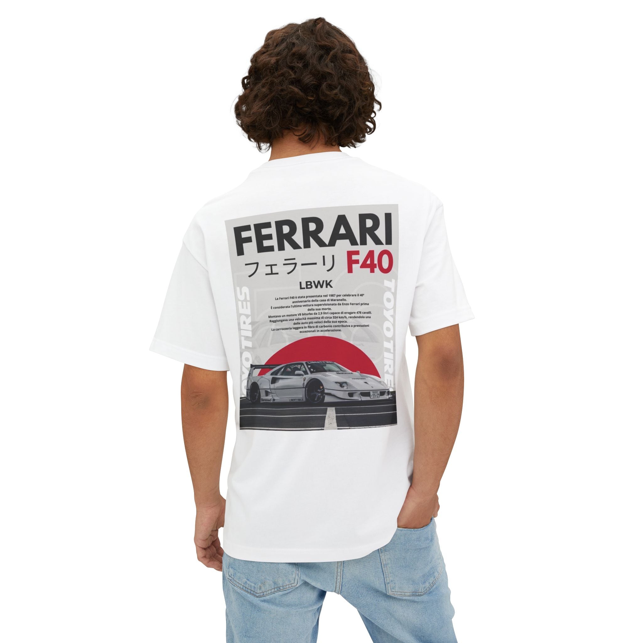 Ferrari F40 Graphic Tee — JDM Racing Retro Car Shirt