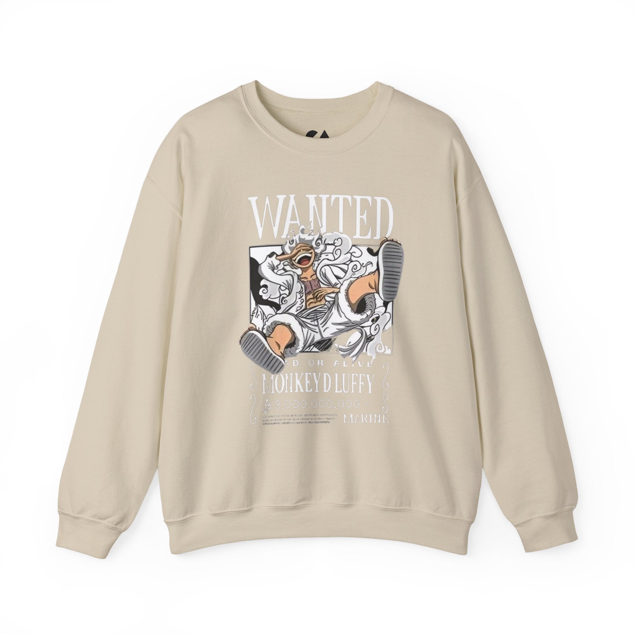 Monkey D Luffy Crewneck Sweatshirt — Playful Skateboarding Anime Illustration