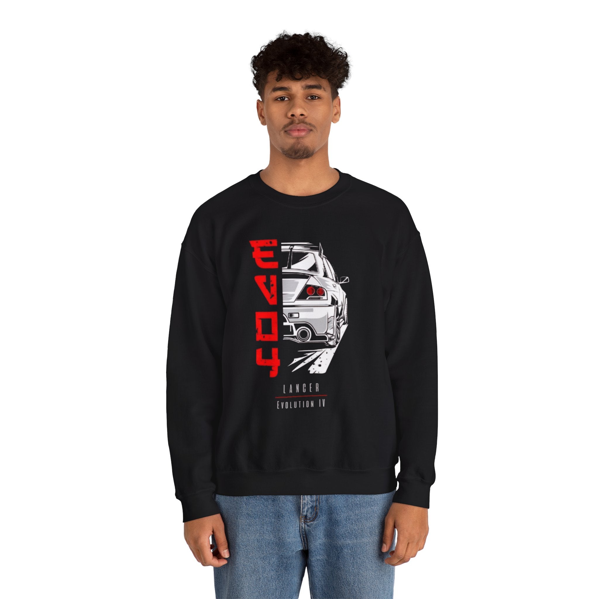 Evolution IV Racer Crewneck Sweatshirt — JDM Street Racing Graphic