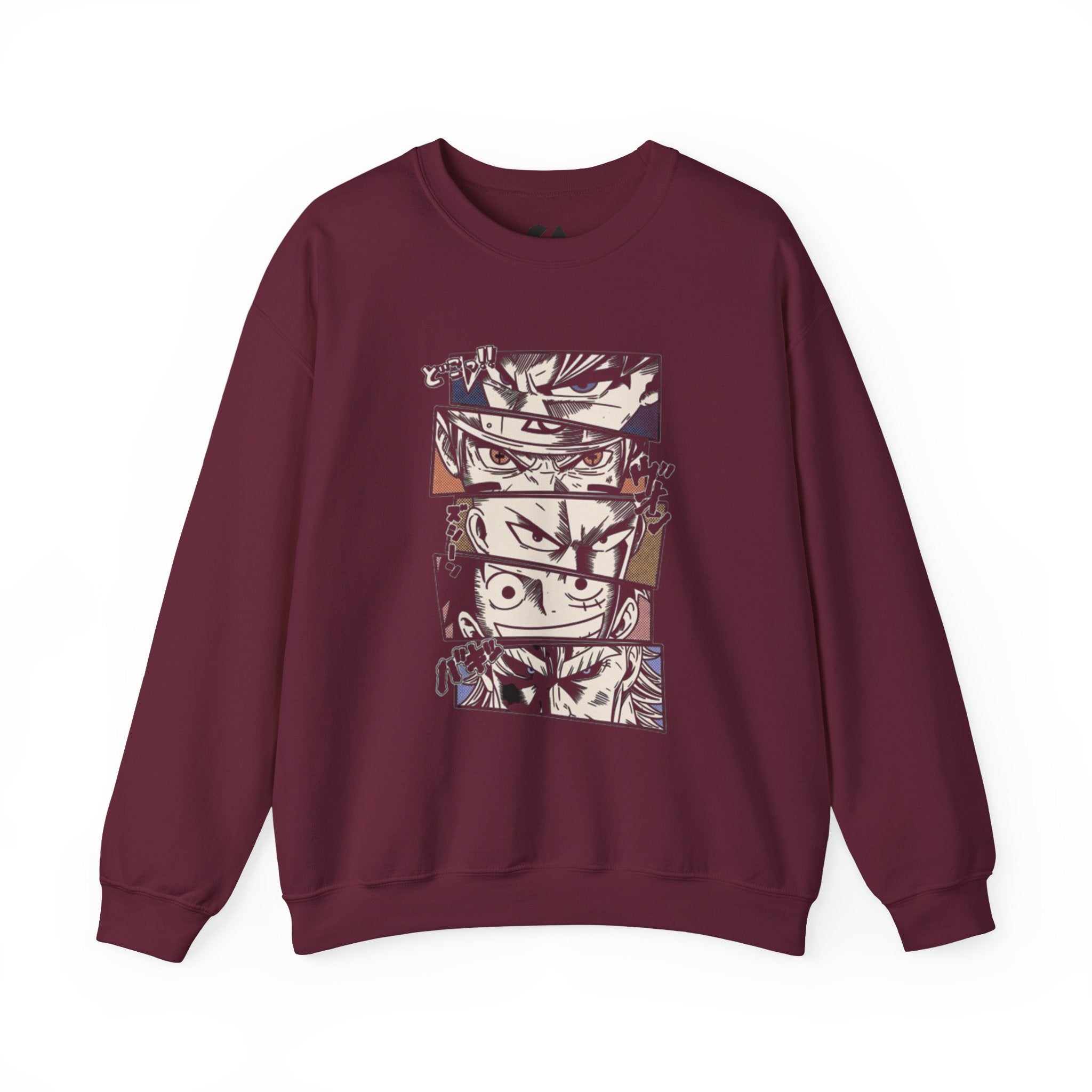 Anime Eyes Crewneck Sweatshirt — Intense Manga Character Panel Design