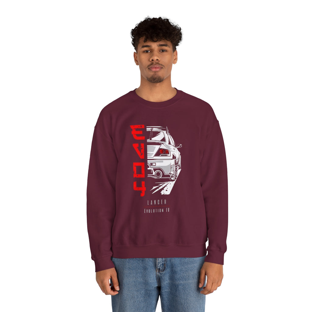 Evolution IV Racer Crewneck Sweatshirt — JDM Street Racing Graphic