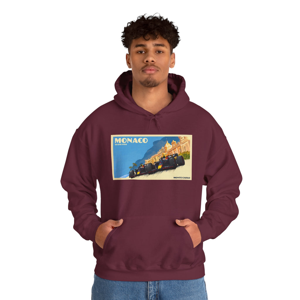 Monaco Vintage Grand Prix Hoodie – Retro Racing Poster Sweatshirt