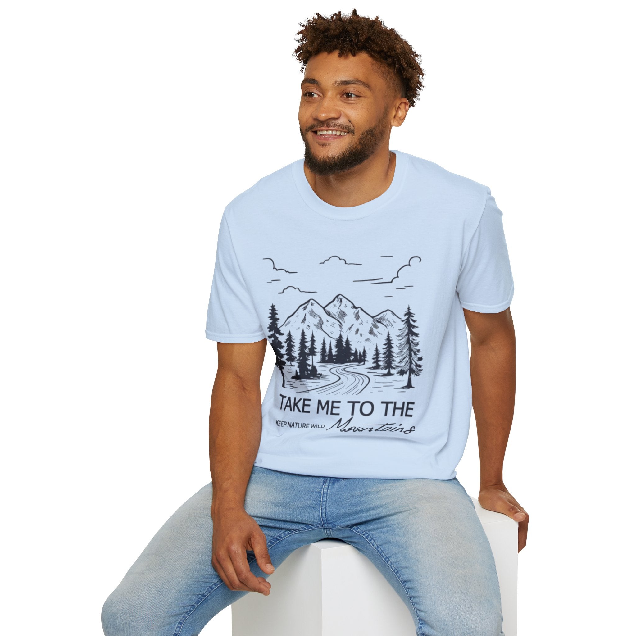 Mountain Graphic T-Shirt — "Take Me to the Mountains" Outdoor Nature Tee