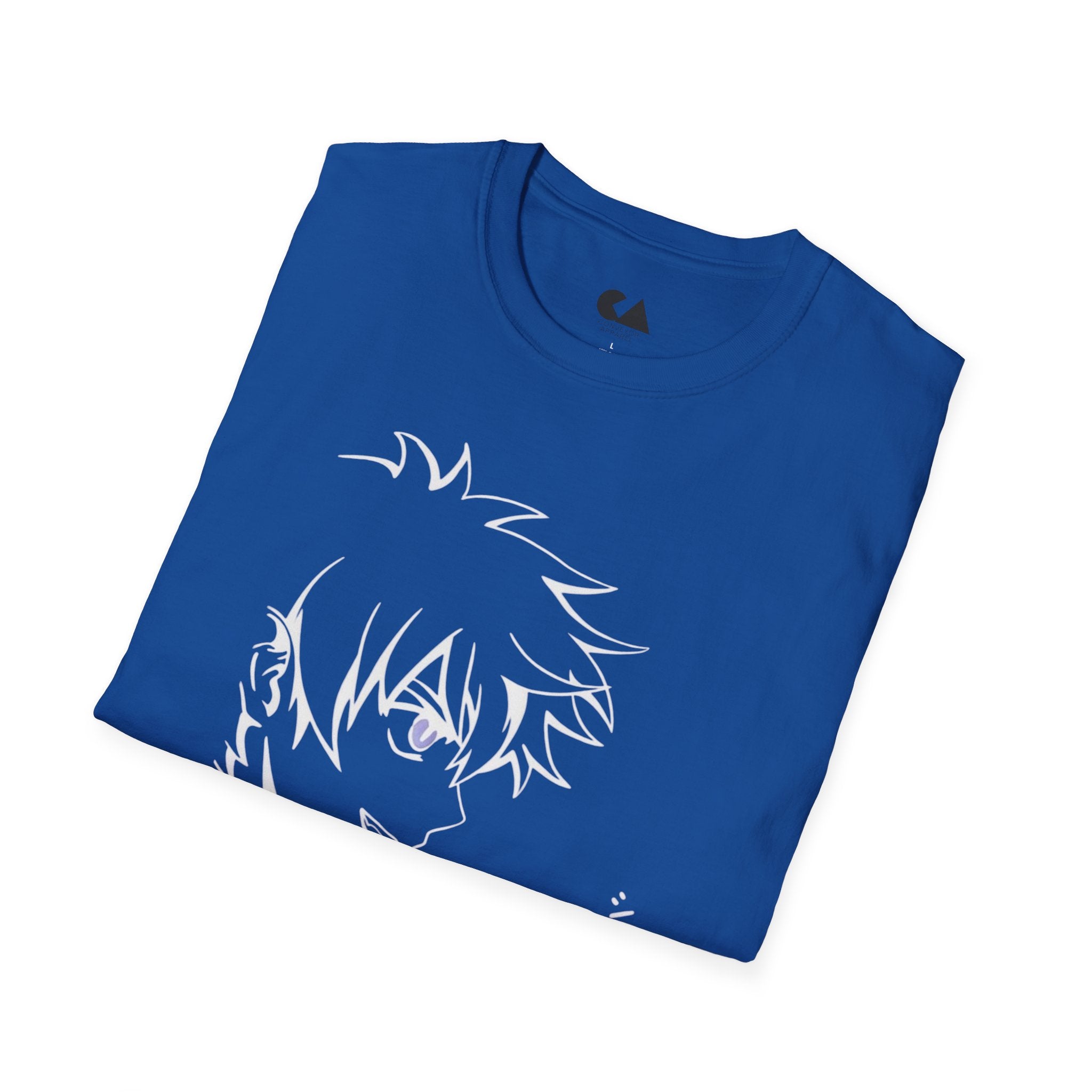 Gojo Inspired T-Shirt— Minimal Manga Face with Japanese Text
