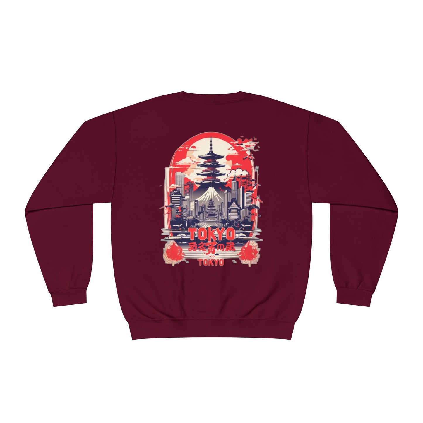 Tokyo Skyline Graphic Crewneck Sweatshirt, Travel Gift, Streetwear Apparel, Cozy Fashion