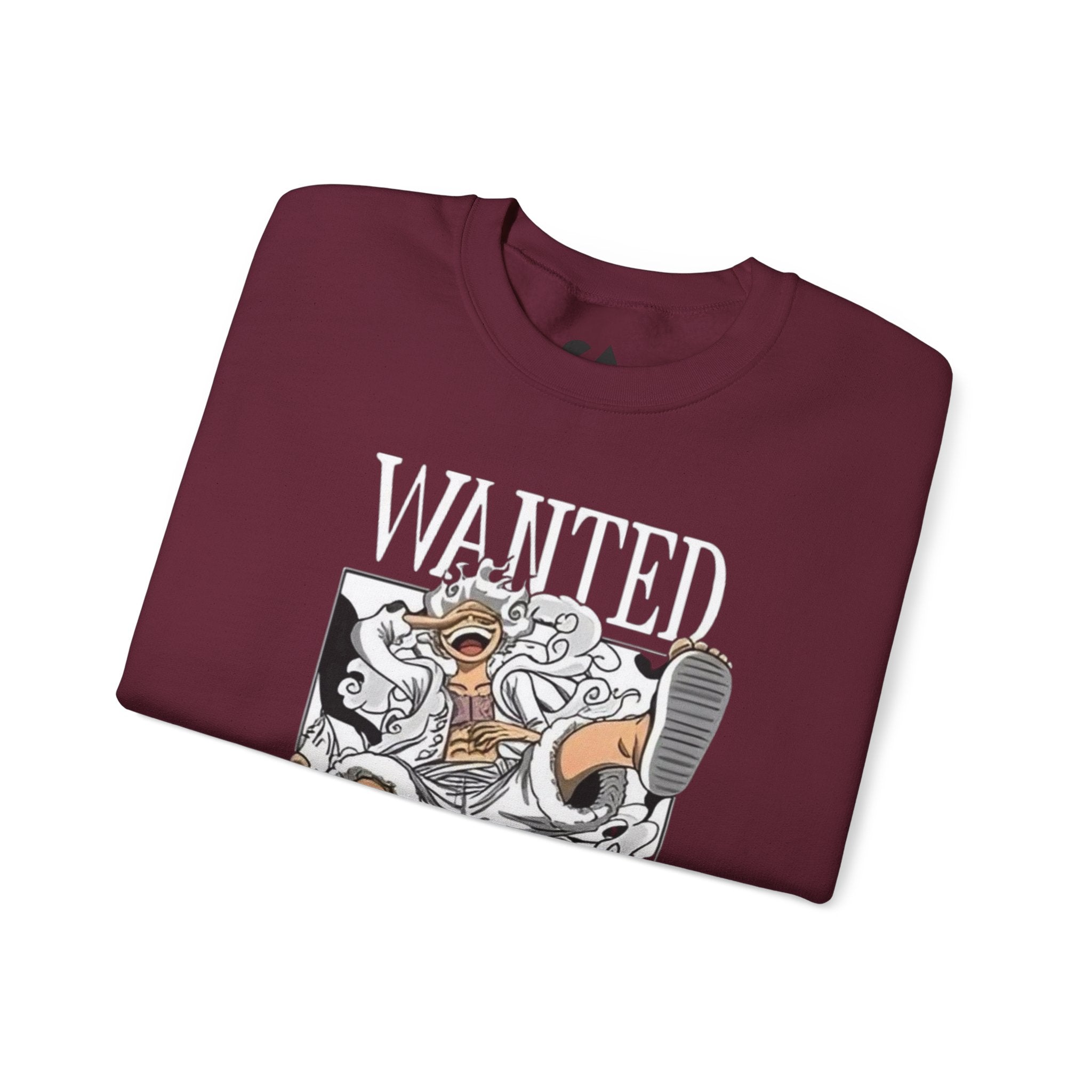 Monkey D Luffy Crewneck Sweatshirt — Playful Skateboarding Anime Illustration