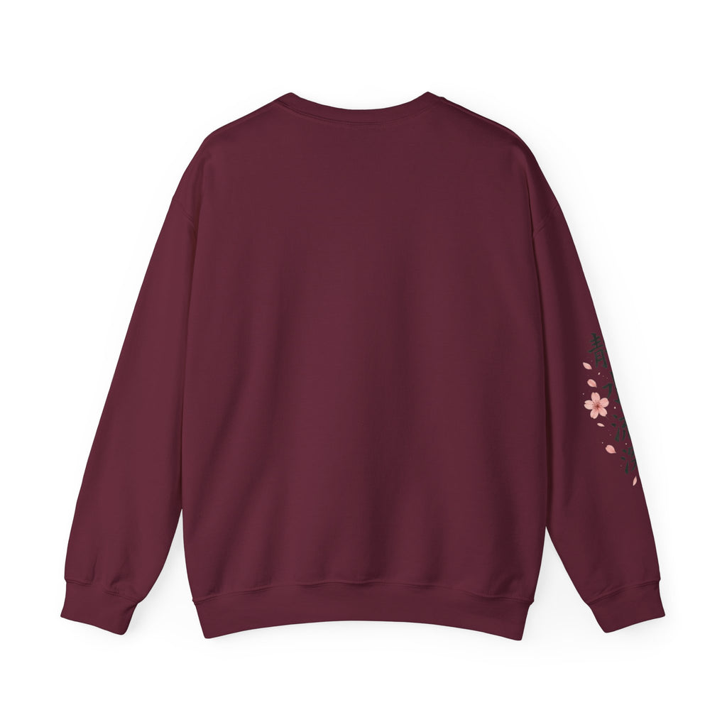 Sakura Floral Crewneck Sweatshirt – Japanese Cherry Blossom Graphic Sweatshirt