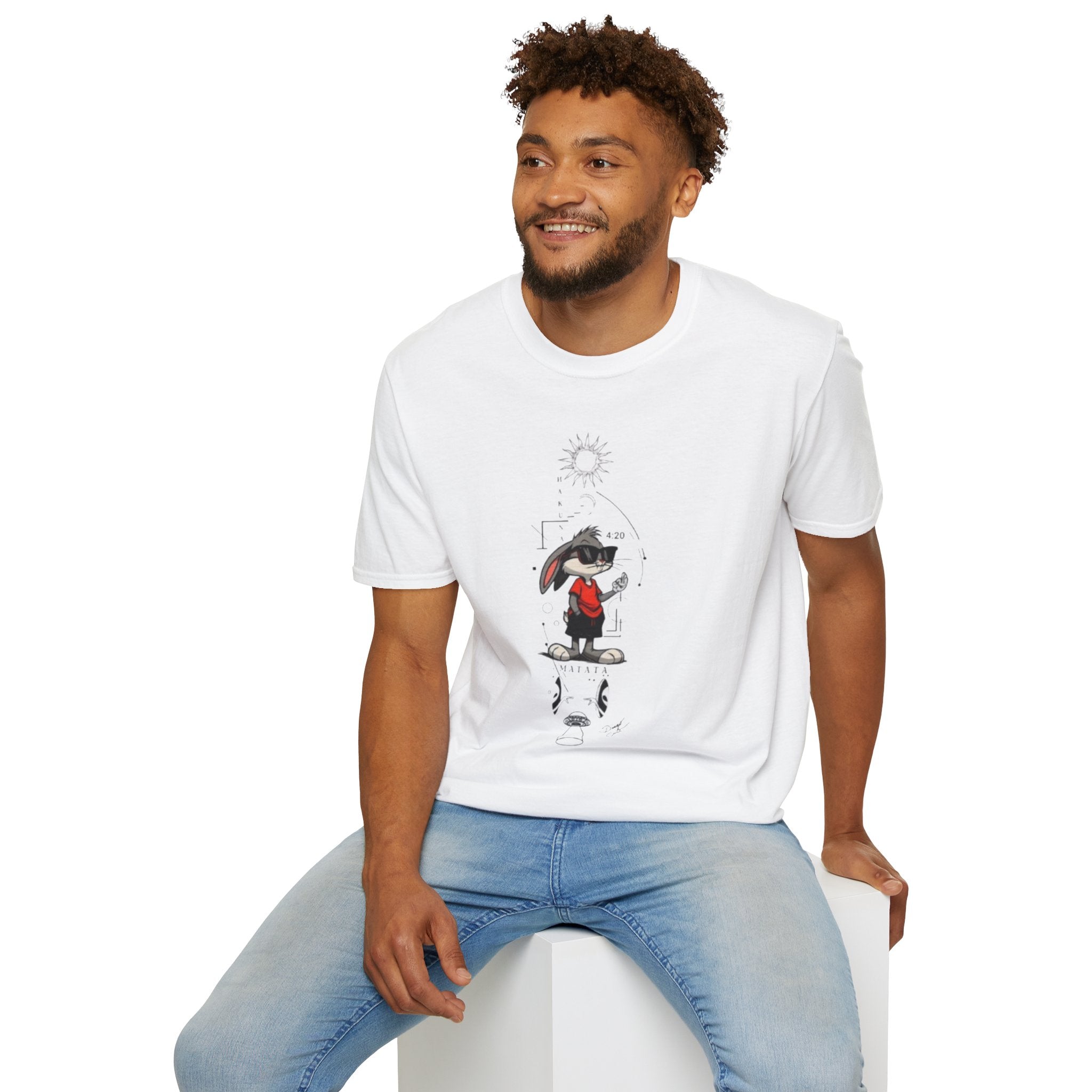 Bunny Cool Graphic T-Shirt — '4:20' Sunglasses Bunny Streetwear Tee