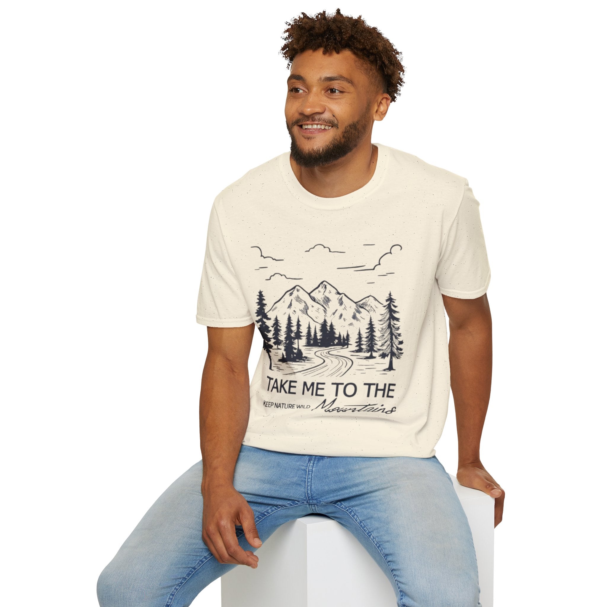 Mountain Graphic T-Shirt — "Take Me to the Mountains" Outdoor Nature Tee