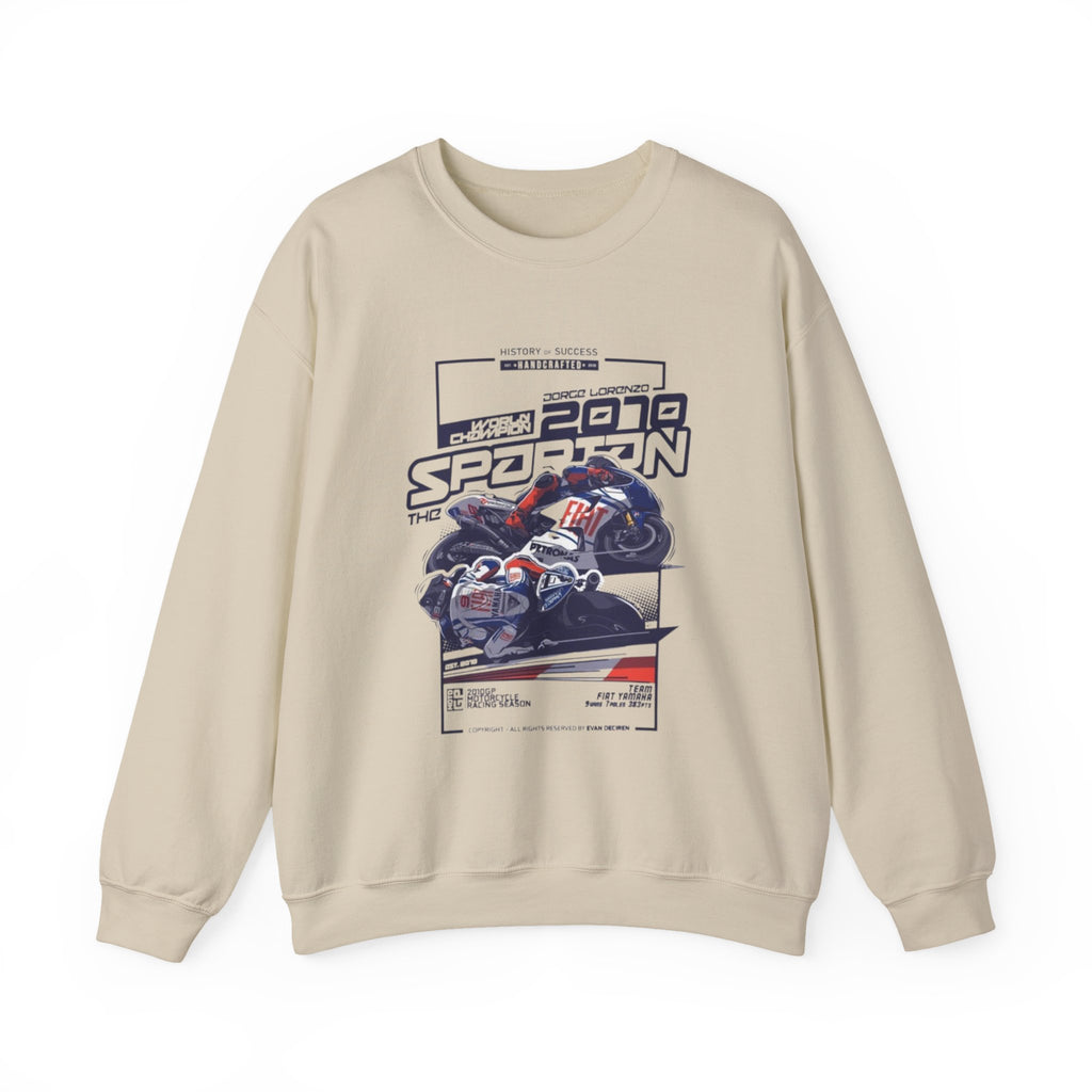 Moto GP Crewneck Sweatshirt — '2079 Spartan' Vintage Racing Design