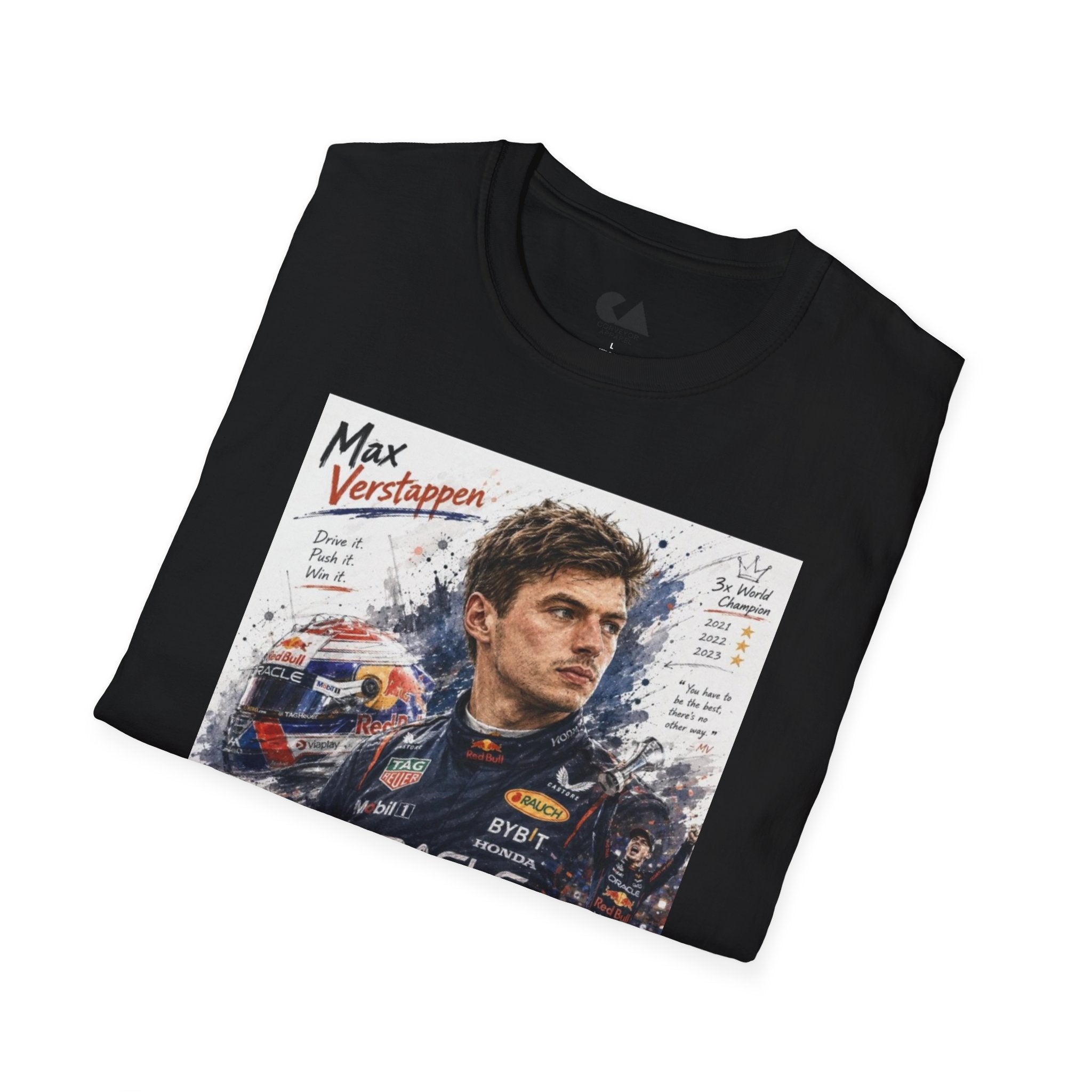 Max Verstappen Portrait T-Shirt — Formula 1 Racing Fan Tee