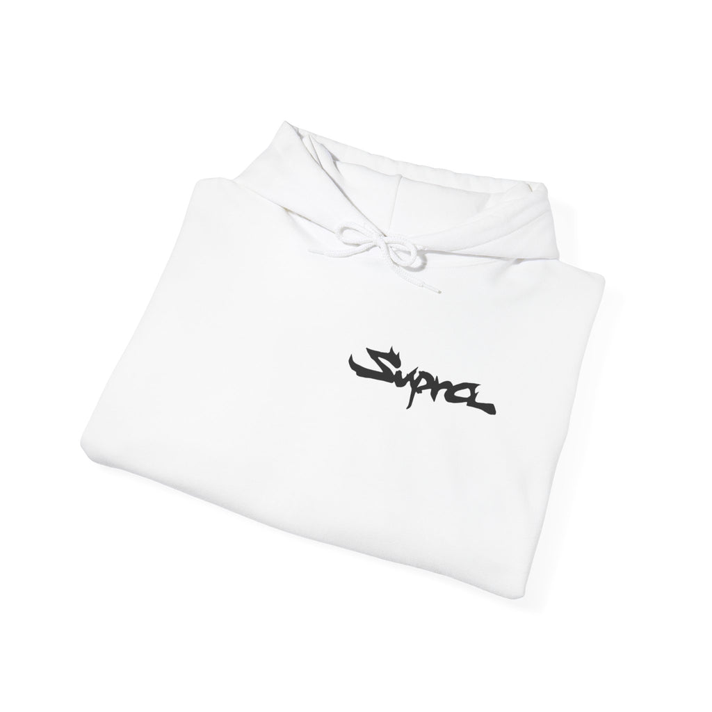 Supra Car Hoodie — Orange Supra Graphic Pullover