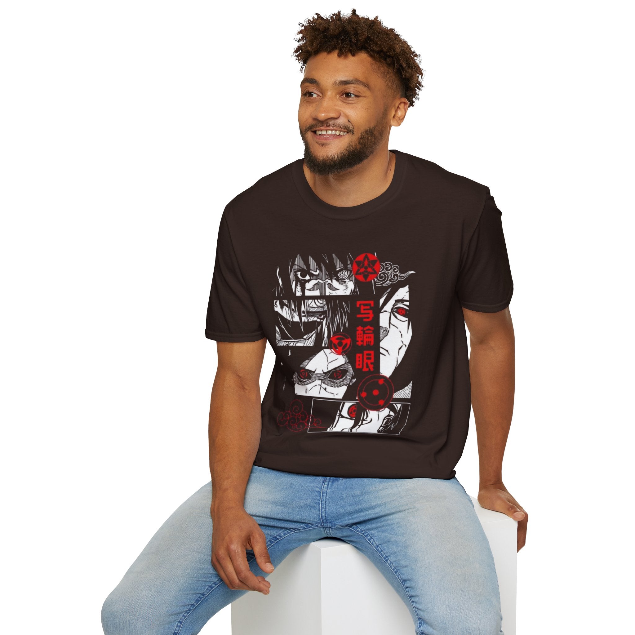 Uchiha Sharingan Anime T‑Shirt — Itachi & Sasuke Graphic Tee