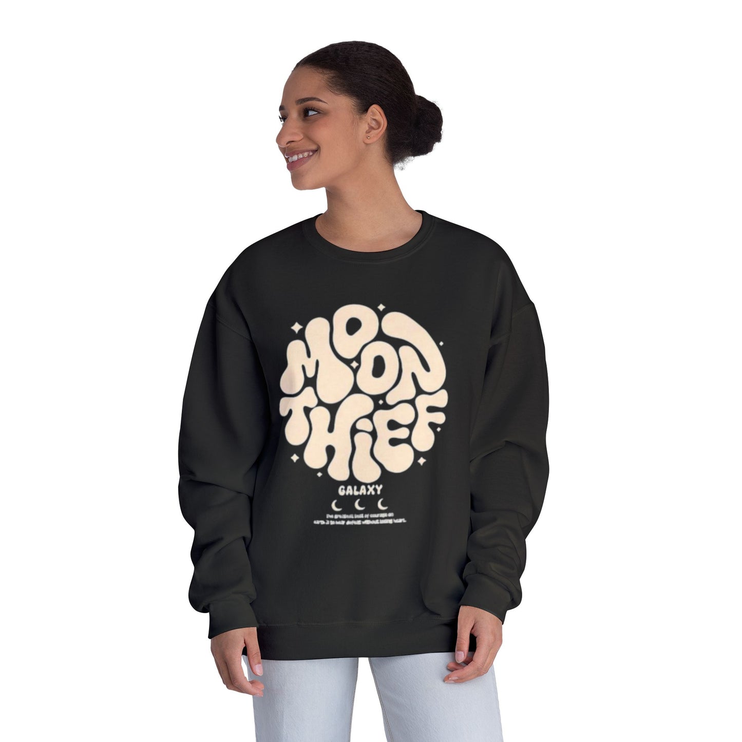 Cosmic Vibes Crewneck Sweatshirt - Moon Thief Design