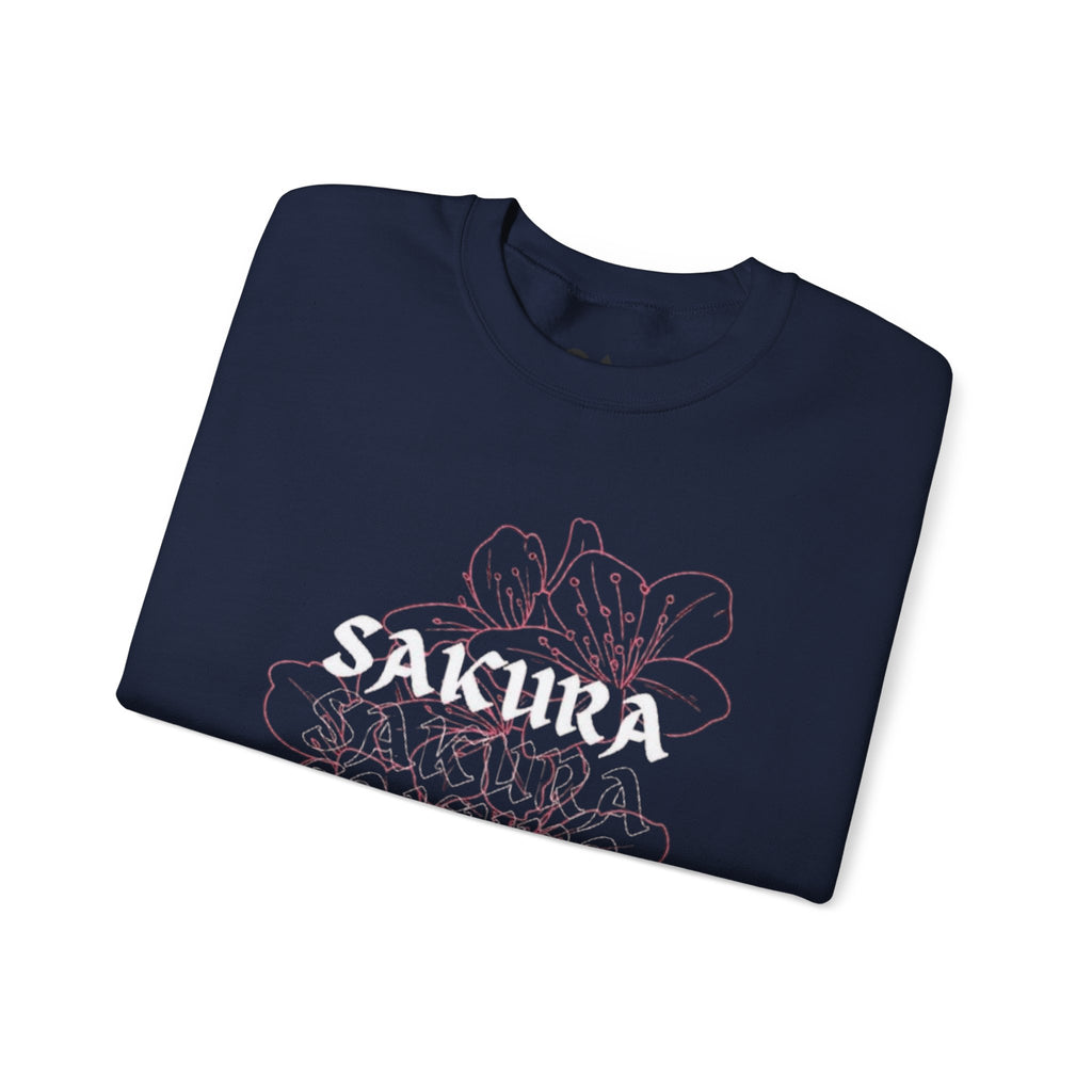 Sakura Floral Crewneck Sweatshirt – Japanese Cherry Blossom Graphic Sweatshirt