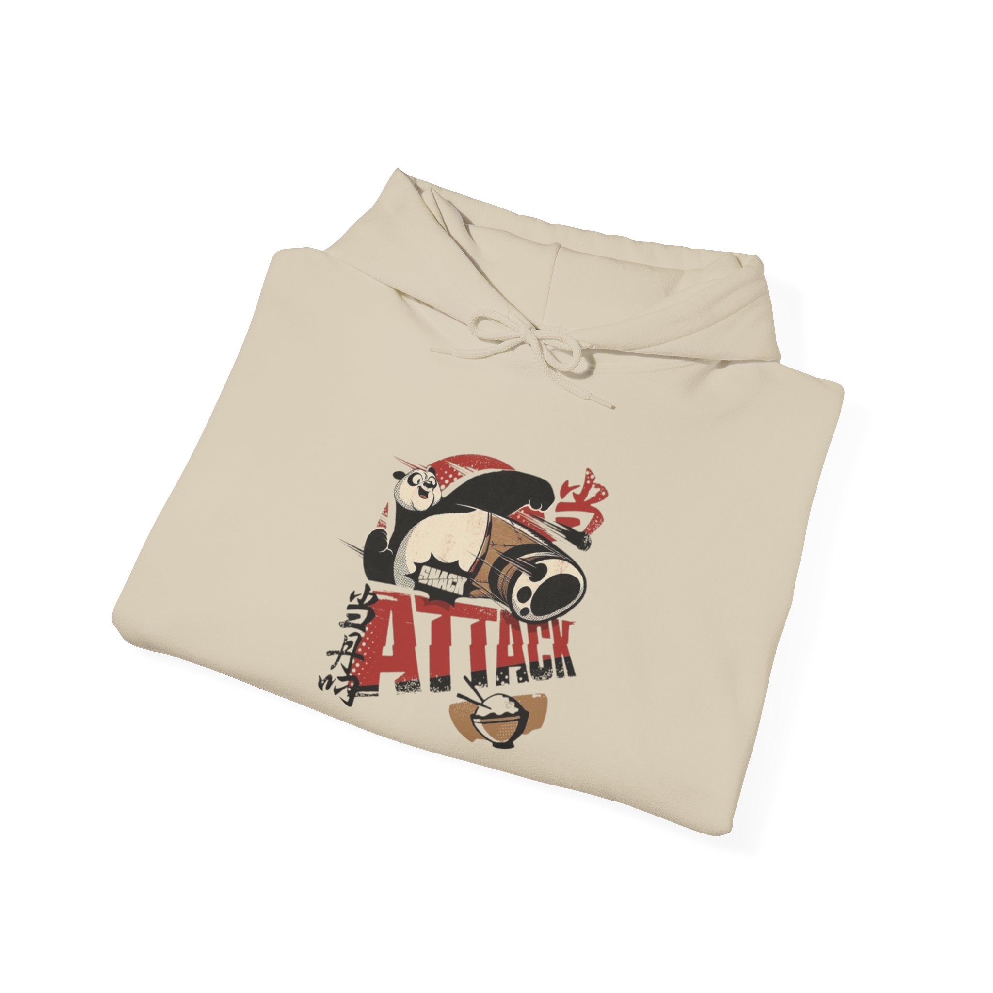 Attack Panda Hoodie — Cute Kung Fu Panda Graphic Pullover