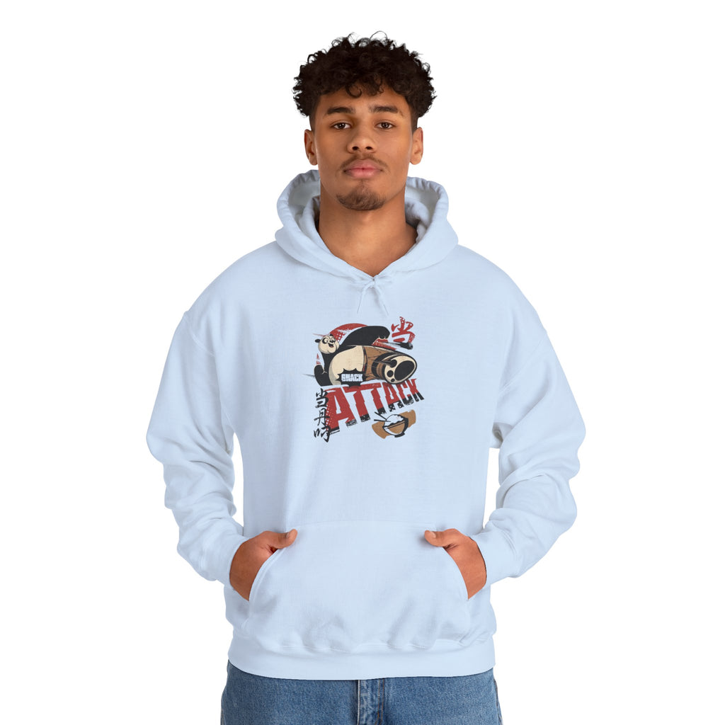 Attack Panda Hoodie — Cute Kung Fu Panda Graphic Pullover