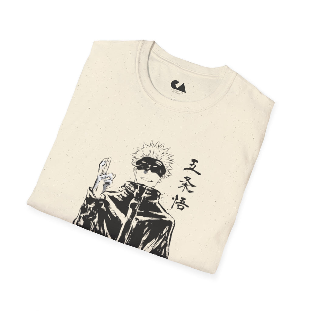 Sumi-E Anime Tee — Ink Brush Gojo Satoru Graphic T-Shirt