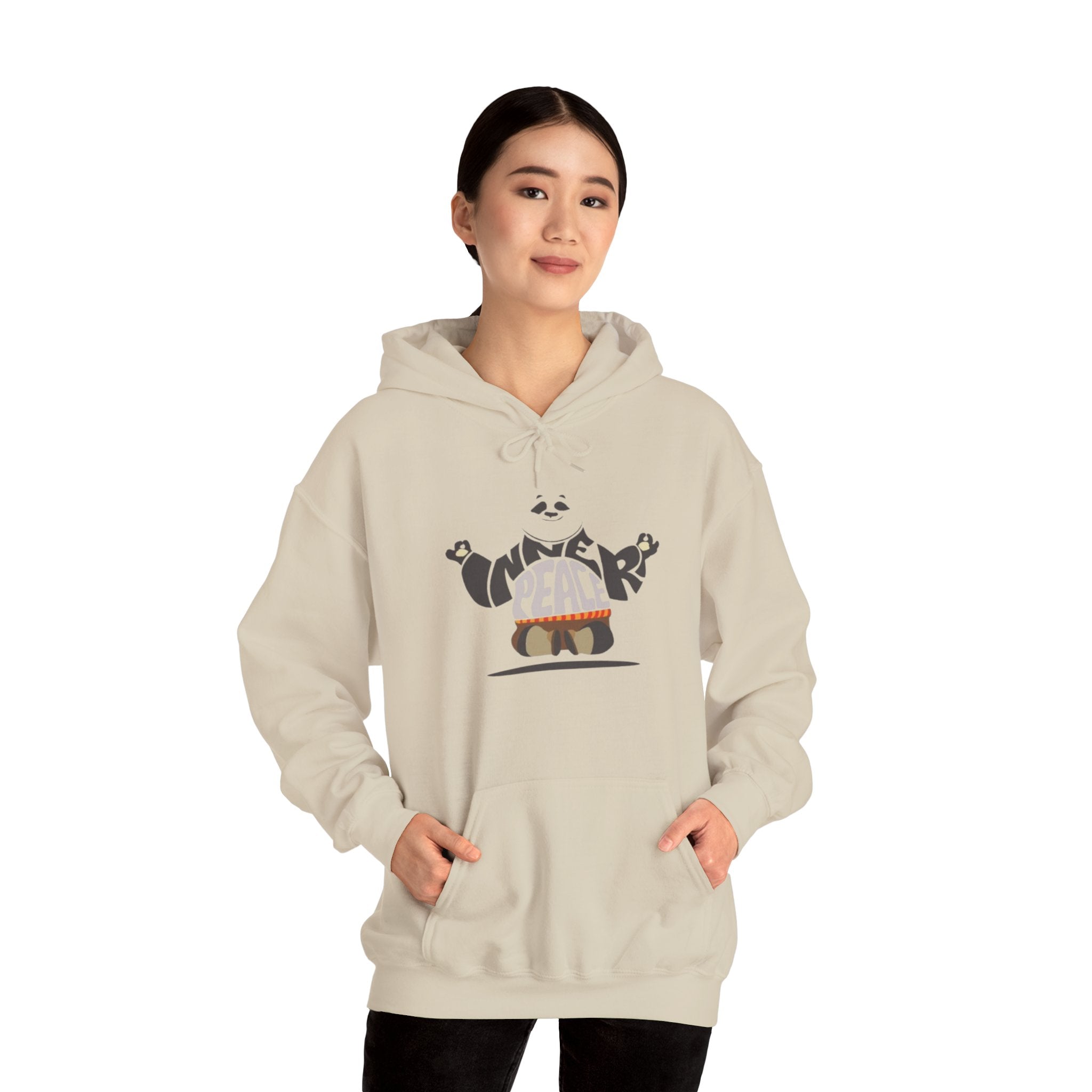 Peace Panda Hoodie — Cute Meditation Panda Graphic Pullover | Kung Fu Panda