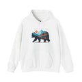 Bear Mountain Hoodie — Scenic Wilderness Graphic Hoodie (Sunset & Pine Forest Silhouette)