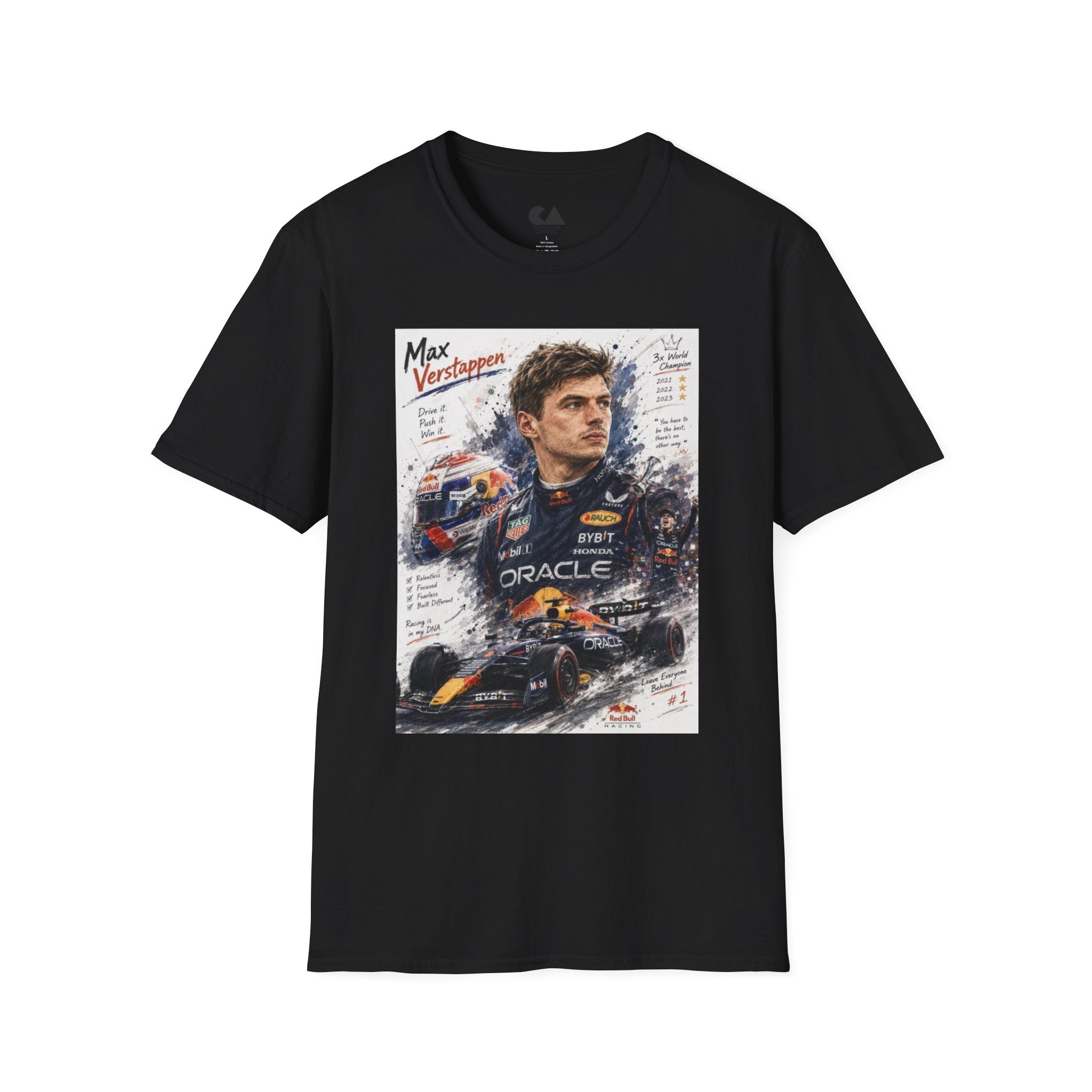 Max Verstappen Portrait T-Shirt — Formula 1 Racing Fan Tee