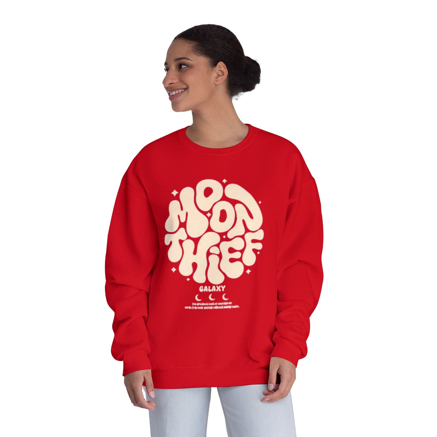 Cosmic Vibes Crewneck Sweatshirt - Moon Thief Design