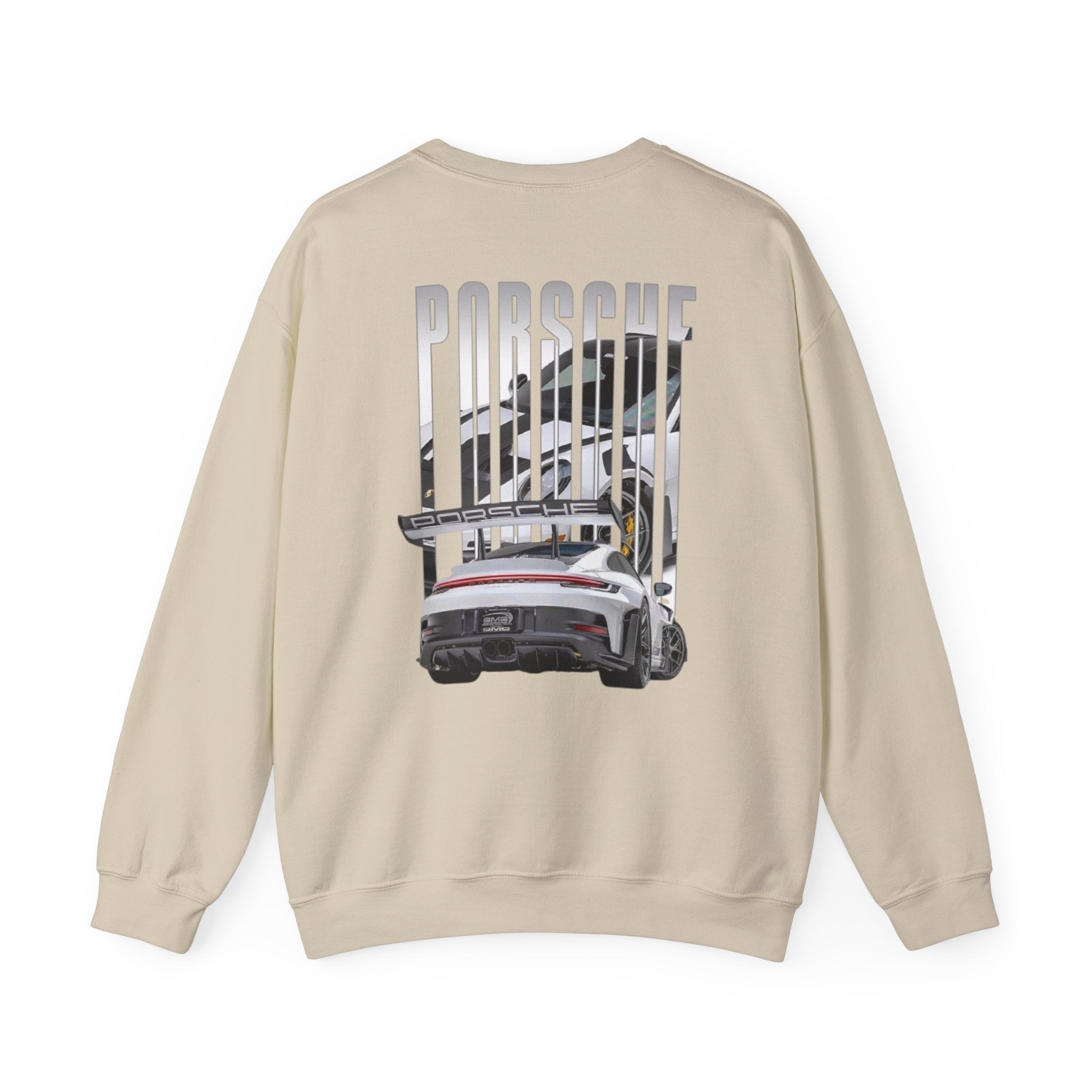 Porsche Graphic Crewneck Sweatshirt — Rear 911 GT3 Design